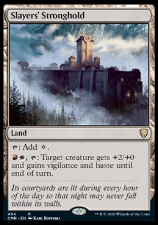 (494/361) Magic The Gathering Commander Legends: Extras Single: Slayers' Stronghold  Rare