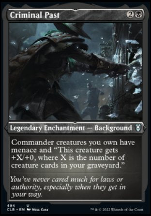 (494) Magic The Gathering Commander Legends: Battle for Baldur's Gate: Extras Single: Criminal Past Holo Uncommon