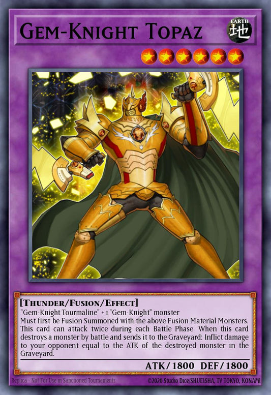 (138) YuGiOh TCG BLMM: Battles of Legend: Monster Mayhem Single: Gem-Knight Topaz  Ultra Rare