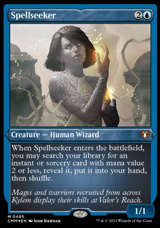 (495) Magic The Gathering Commander Masters: Extras Single: Spellseeker (V.1) Holo Mythic