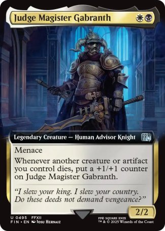 (495) Magic The Gathering Magic: The Gathering - FINAL FANTASY: Extras Single: Judge Magister Gabranth Holo Uncommon
