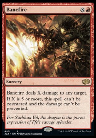 (495) Magic The Gathering Jumpstart 2022 Single: Banefire  Rare