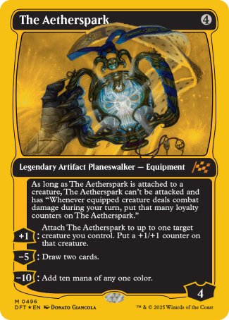 (496) Magic The Gathering Aetherdrift: First-Place Single: The Aetherspark  Mythic