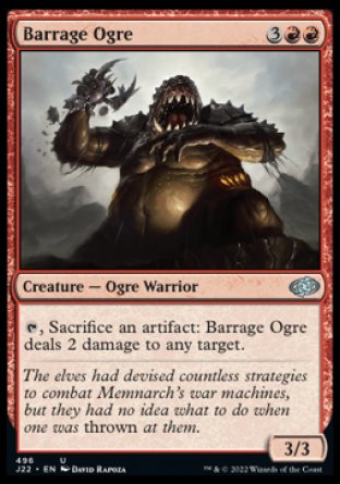 (496) Magic The Gathering Jumpstart 2022 Single: Barrage Ogre  Uncommon