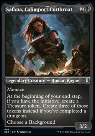 (496) Magic The Gathering Commander Legends: Battle for Baldur's Gate: Extras Single: Safana, Calimport Cutthroat (V.1)  Uncommon