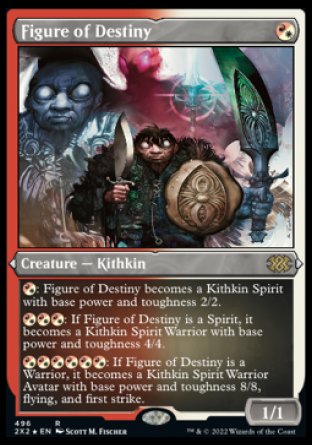 (496) Magic The Gathering Double Masters 2022: Extras Single: Figure of Destiny Holo Rare