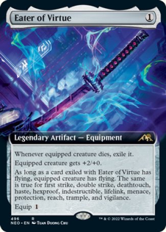 (496) Magic The Gathering Kamigawa: Neon Dynasty: Extras Single: Eater of Virtue (V.2)  Rare