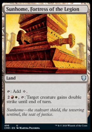 (496/361) Magic The Gathering Commander Legends: Extras Single: Sunhome, Fortress of the Legion  Uncommon