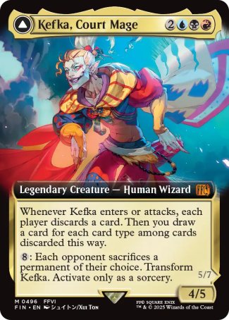 (496) Magic The Gathering Magic: The Gathering - FINAL FANTASY: Extras Single: Kefka, Court Mage // Kefka, Ruler of Ruin (V.3)  Mythic