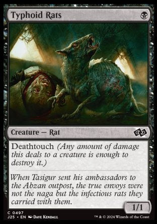 (497) Magic The Gathering Foundations Jumpstart Single: Typhoid Rats  Common