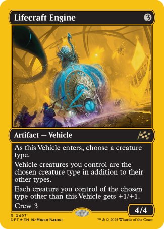(497) Magic The Gathering Aetherdrift: First-Place Single: Lifecraft Engine (V.1)  Rare