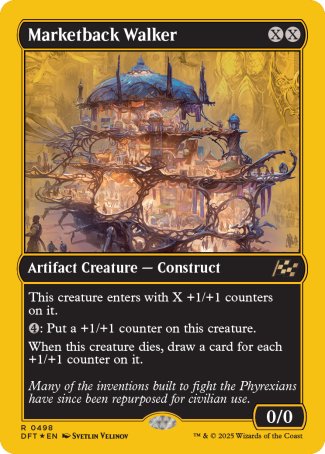 (498) Magic The Gathering Aetherdrift: First-Place Single: Marketback Walker  Rare