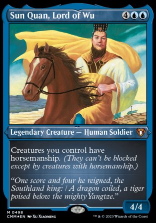 (498) Magic The Gathering Commander Masters: Extras Single: Sun Quan, Lord of Wu Holo Mythic