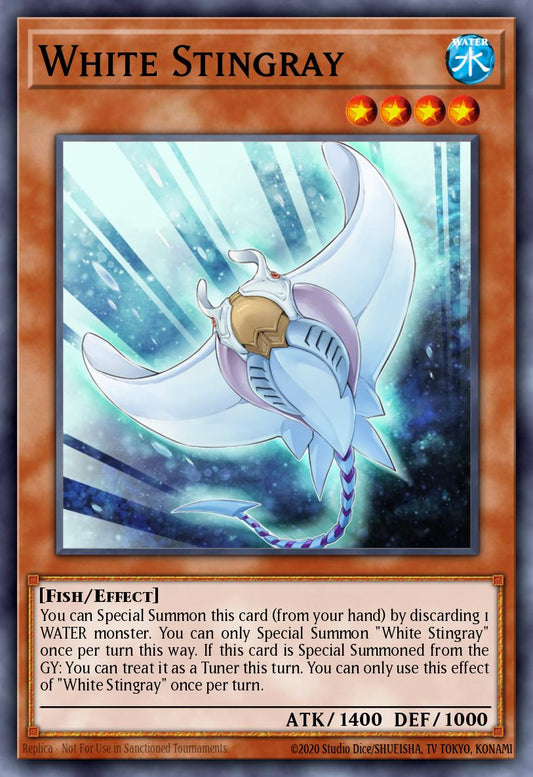 (148) YuGiOh TCG MP19: 2019 Gold Sarcophagus Tin Mega Pack Single: White Stingray  Common