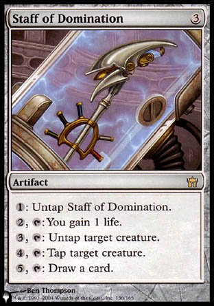 (156) Magic The Gathering The List Single: Staff of Domination  Rare