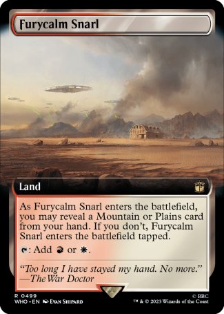 (499) Magic The Gathering Universes Beyond: Doctor Who: Extras Single: Furycalm Snarl (V.1)  Rare