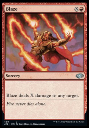(499) Magic The Gathering Jumpstart 2022 Single: Blaze  Uncommon