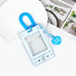 Photocard Holder: Music Player with Spring Cord & Heart Charm: Blue
