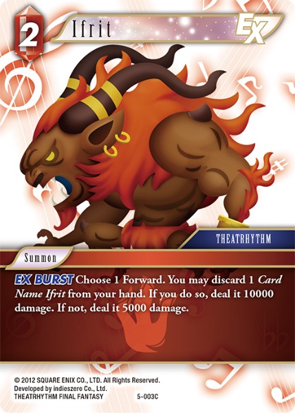 (003) Final Fantasy TCG Opus V Single: Ifrit (5-003) Holo Common
