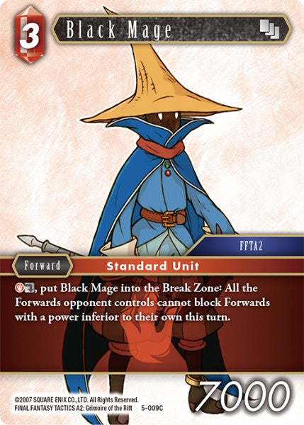 (009) Final Fantasy TCG Opus V Single: Black Mage (5-009) Holo Common