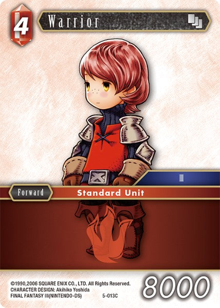 (013) Final Fantasy TCG Opus V Single: Warrior (5-013)  Common