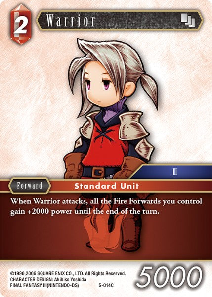 (014) Final Fantasy TCG Opus V Single: Warrior (5-014) Holo Common