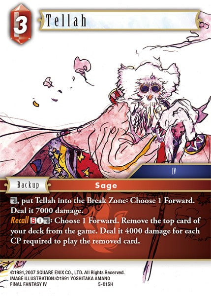 (015) Final Fantasy TCG Opus V Single: Tellah (5-015)  Hero