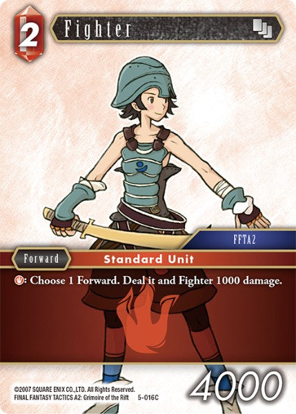 (016) Final Fantasy TCG Opus V Single: Fighter (5-016) Holo Common