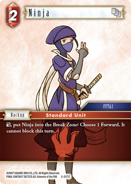 (017) Final Fantasy TCG Opus V Single: Ninja (5-017) Holo Common