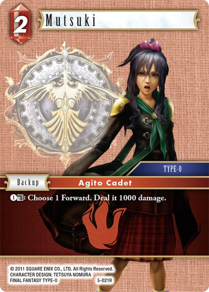 (021) Final Fantasy TCG Opus V Single: Mutsuki (5-021)  Rare