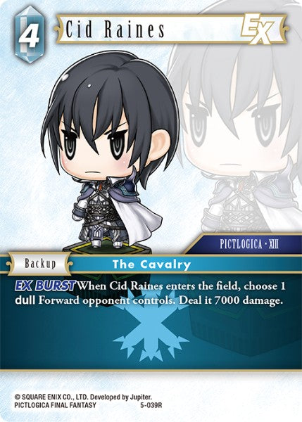 (039) Final Fantasy TCG Opus V Single: Cid Raines (5-039) Holo Rare