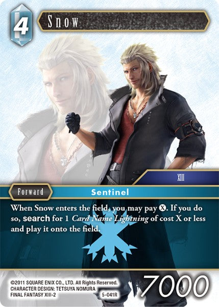 (041) Final Fantasy TCG Opus V Single: Snow (5-041) Holo Rare