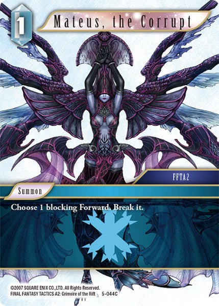 (044) Final Fantasy TCG Opus V Single: Mateus, the Corrupt (5-044) Holo Common