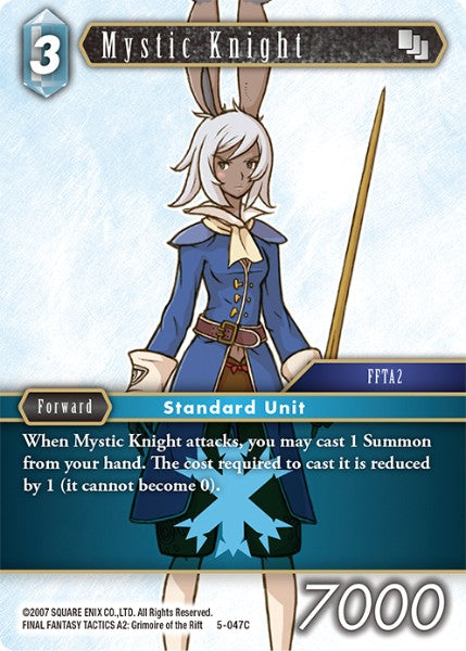 (047) Final Fantasy TCG Opus V Single: Mystic Knight (5-047)  Common