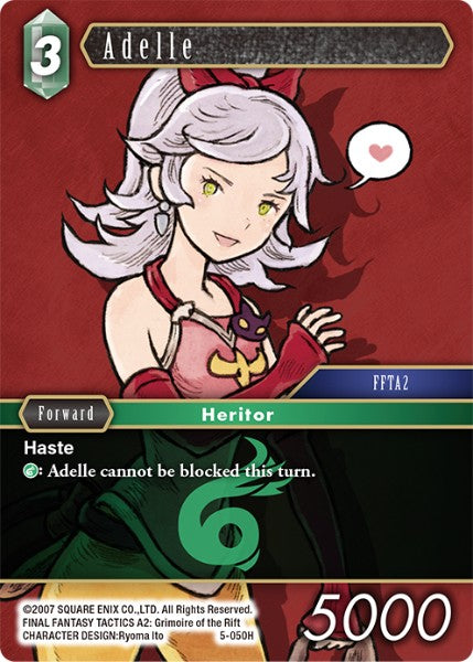 (050) Final Fantasy TCG Opus V Single: Adelle (5-050)  Hero