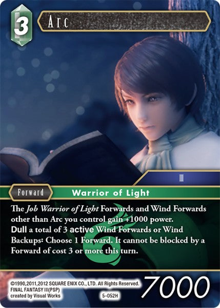 (052) Final Fantasy TCG Opus V Single: Arc (5-052) Holo Hero