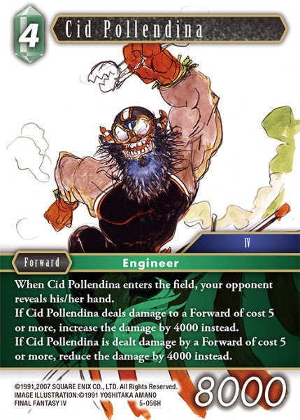 (056) Final Fantasy TCG Opus V Single: Cid Pollendina (5-056) Holo Hero