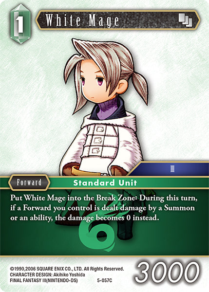 (057) Final Fantasy TCG Opus V Single: White Mage (5-057) Holo Common