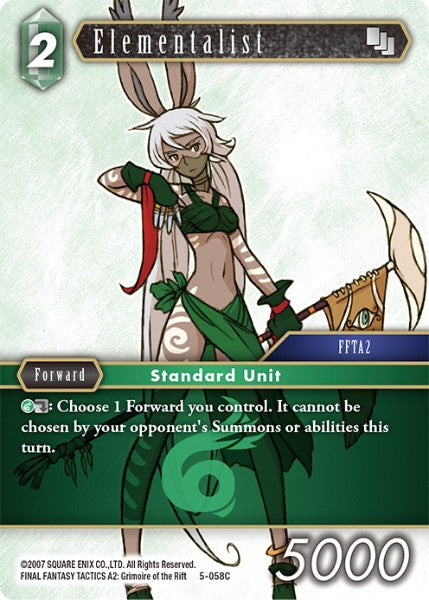 (058) Final Fantasy TCG Opus V Single: Elementalist (5-058) Holo Common