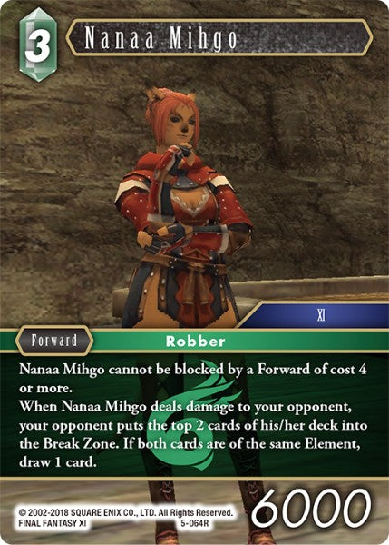 (064) Final Fantasy TCG Opus V Single: Nanaa Mihgo (5-064) Holo Rare