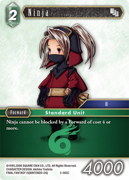 (065) Final Fantasy TCG Opus V Single: Ninja (5-065) Holo Common
