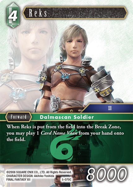(070) Final Fantasy TCG Opus V Single: Reks (5-070) Holo Common