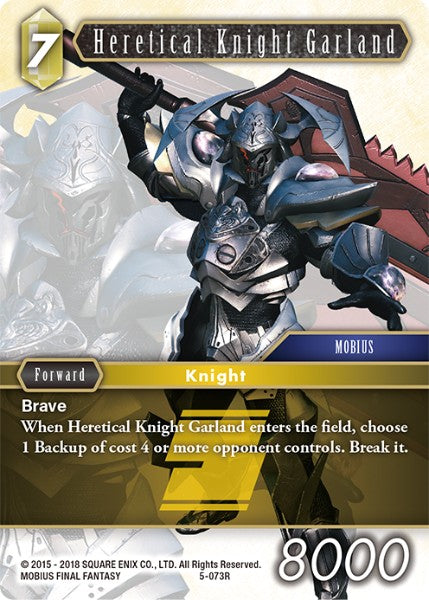 (073) Final Fantasy TCG Opus V Single: Heretical Knight Garland (5-073) Holo Rare