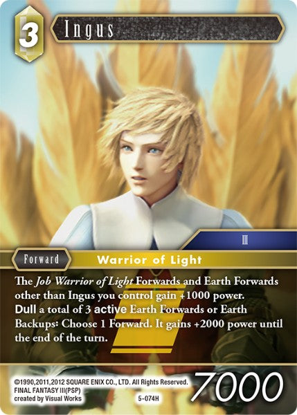(074) Final Fantasy TCG Opus V Single: Ingus (5-074) Holo Hero