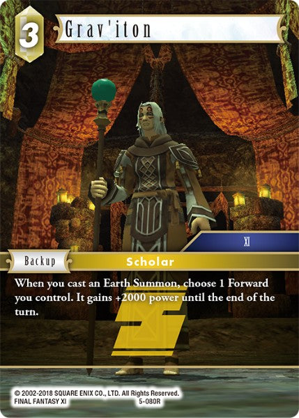 (080) Final Fantasy TCG Opus V Single: Grav'iton (5-080)  Rare