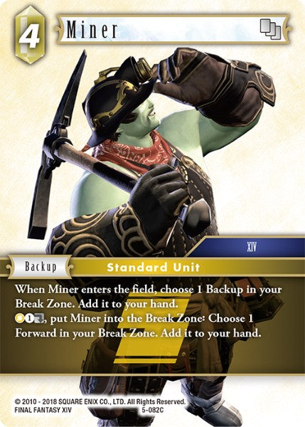 (082) Final Fantasy TCG Opus V Single: Miner (5-082) Holo Common