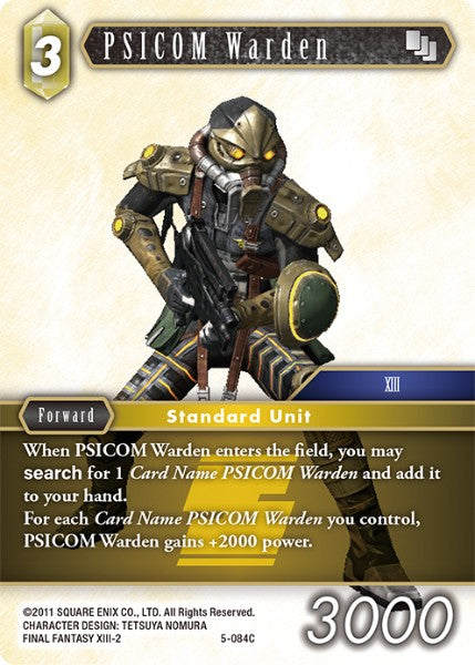 (084) Final Fantasy TCG Opus V Single: PSICOM Warden (5-084) Holo Common