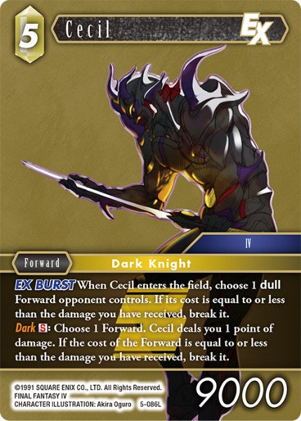 (086) Final Fantasy TCG Opus V Single: Cecil (5-086)  Legend