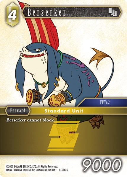 (089) Final Fantasy TCG Opus V Single: Berserker (5-089)  Common