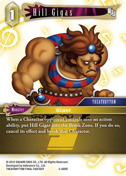 (090) Final Fantasy TCG Opus V Single: Hill Gigas (5-090) Holo Rare